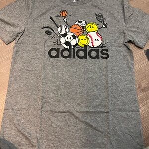 Adidas Heather Gray Tee with Logo